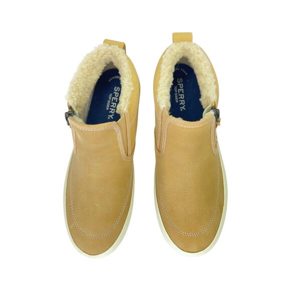 Sperry Women's Crest Side Zip Cozy Sneaker Boot Size 6.5 Khaki Suede STS87905 - Picture 11 of 11